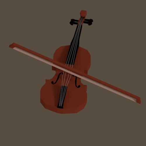 Low Poly Violin preview image